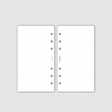 pen & pages® gepunktetes Papier Dot Grid - Personal - 6 Löcher - Nachfüllpapier Organizer, Notizpapier, dotted, punktkariert, Lettering, Bullet Journal, 9,5 x 17,1