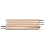 TTTST 5Pcs Wood Pole Dotting Tools Set für Nail Art, Prägestift zum M