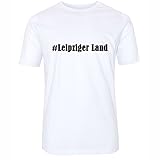 T-Shirt #Leipziger Land Größe XL Farbe Weiss Druck schw