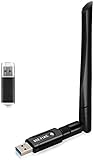 PewinGo WiFi-Adapter WLAN Stick 1300Mbps & USB 3.0 für PC-Spiele , USB-Disk-Treiber Dualband 5,8 GHz & 2,4 GHz 802.11 AC WiFi-Dongle mit 5 dBi-Antenne für Windows 10 / 8 / 7 / XP / Vista / Mac OS