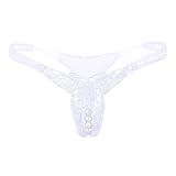 Dasongff Tanga Damen Spitze G-String Sexy Hipster Dessous Unterwäsche Low Rise Weiche T-Back G-String Aushöhlen Panties Slips Panties Unterkleidung Unterhosen U