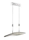 Fischer & Honsel Pendelleuchte Colmar 5x LED 5,5 Watt, nickelfarben, 3 Stufen CCT, höhenverstellbar, Shine, stufenlos dimmbar, 13219, 105 x 15,5 x 165 cm (LxBxH), 2200 lm, 2700 K / 3350 K / 4000