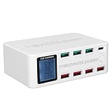 XINL 100W 8 Ports USB-Ladestation, 100W Smart Multi-Ladestation Breite Kompatibilität Tragbar für -Telefone für -Telefone(#1)