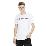 JACK & JONES Herren T-Shirt JJECorp Logo Tee 12137126 White M