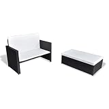 vidaXL Garten Sofagarnitur 5-TLG. Poly Rattan Gartenmöbel Gartenset B