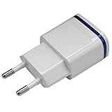 Jesnoe EU Stecker 2Er Pack 2.1A / 5V Europa Reise Dual USB LadegeräT Netzteil Konverter für X 8 7 6 6S, für, Moto, für HTC, More Handy