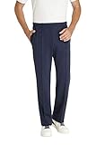 hajo Herren Freizeithose - Kurhose mit abgesteppter Bügelfalte, Marine, Gr. 54/XL