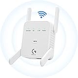 WLAN Verstaerker 1200Mbit/s, WiFi Repeater Dualband 5GHz 2.4GHz für zu Hause, Port Ethernet/LAN/WPS Verstärker, AP/Repeater/Router Modus, Einfach Einzurichten, Kompatibel zu Allen WLAN Geräten, Weiß