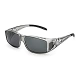 LVIOE Unisex Polarisiert Sonnenbrille, Brille Überbrille für Brillenträger, Fit-Over Polbrille für Herren und Damen 100% UVA UVB S
