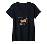 Damen Anatomie eines Pferdes T-Shirt mit V