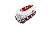 BRISA VW Collection - Volkswagen T1 Bulli Bus 3D Universal-Schmink-Kosmetik-Kultur-Reise-Hausrats-Tasche-Mäppchen-Beutel (Hibiskus/Rot/Neopren)