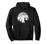Happy Halloween Vollmond Fledermäuse und schwarze Katzen Pullover H