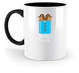 Chemie Maulwurf Formel - Chemiker Lehrer Schule Geschenk Cool Lustig Spruch Geburtstag - Zweifarbige Tasse -330ml-Schw