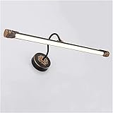 LCNING Wandleuchte Wandleuchte Badezimmer LED Wandleuchte Spiegel Schrank Licht Schlafzimmer Dressing Tisch Bett Vordere Spiegel Scheinwerfer Retro-Stil, Tricolor-Licht, 42 cm / 7w