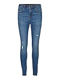 VERO MODA Damen Vmsophia Hr Skinny Li347 Noos Jeans, Medium Blue Denim, M EU