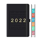 Taomeng 2022 Planer Kalender, Jan 2022 - Dez 2022, Wöchentliche Monatsagenda Terminplaner Buch 2022, Monatskalender Organizer Mit Kunstlederbezug (Dunkel, Blau, Dunkelblau, Rosa)