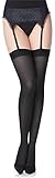 Merry Style Damen Mikrofaser Strapsstrümpfe MS 799 40 DEN (Schwarz, M-L (40-44))