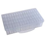 YUEMA Schmuckkasten Aufbewahrungsboxen verstellbar 28/64 Slots Container für Schmuck Display Diamantmalerei Boxes 5D Diamond Painting Zubehör Diamond Stickerei (56 Slots transparent)