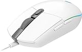 Logitech Gaming Mouse G102 LIGHTSYNC Maus für Rechtshänder, Optisch, 6 Tasten, kabelgebunden, USB, Weiß