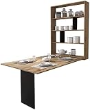 Wandklapptisch Wandtisch Klapptisch Esstisch Tisch für Esszimmer, Küche 134 cm (Eiche Wotan)