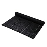 KHUY Landschaftsstoff Bodenabdeckung Membran Gartenlandschaft Einfahrt Unkraut Block Erdbeeren Pflanzen Miscanthus Mulch Gartenvlies Wasserdurchlässig Unkrautvlies Gartenvlies (Size : 1x1m)