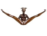 Kunst & Ambiente - Erotikgirl Hannah - Spagatlady - Erotik Skulptur - signiert Cesaro - Erotische Yogafigur - Erotik Akt - Sex Bronzefig