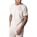 Project X Paris - Herren T-Shirt Beige - mit Nylonkanesus Ton auf Ton - 2110149IV, 37446_210767, Beige, 37446_210767 L