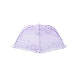 wantanshopping Fliegenhaube Pop-up-Mesh Essen Abdeckung Zelt Regenschirm Home Tisch Essen Abdeckung kann wiederverwendet und gefaltet Werden Lebensmittel Abdeckung (Color : Purple)