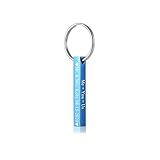 Jovivi Edelstahl Mini Quader Schlüsselanhänger Gravur Name Schlüsselring Keychain Partner Freunde Geschenk