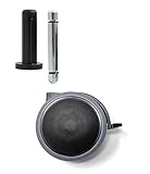 Design61 4er Set Universal Möbelrollen mit Bremse Lenkrollen Bodenschutz Doppelrolle mit Feststeller Hülse und S