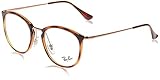 Ray-Ban Unisex-Erwachsene 0RX 7140 5687 49 Brillengestelle, Braun (Spped Havana)