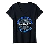 Damen Don't Mess With The Sound Guy - Used-Look T-Shirt mit V