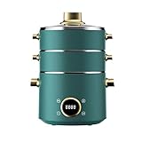 ZHGCHF Haushalt Multifunktionale elektrische Kochtopf 3 Schichten Elektro-Dampfgarer Multi-Kocher Kü