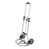 STIER Sackkarre Basic, klappbare Sackkarre, Belastbarkeit bis 45kg, Aluminium Transportkarre, Stapelkarre zum Transportieren, Vollgummi-Bereifung