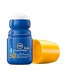 NIVEA SUN Kids Schutz & Pflege Sonnen-Roller LSF 50+ (50 ml), Sonnencreme Roll-on mit LSF 50+, extra wasserfeste Sonnenmilch für Kinder als praktischer R