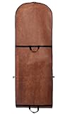 TUKA-i-AKUT Faltbar 150cm Atmungsaktiver Kleidersack mit Reißverschluss, Schutzhülle für Kleider/Anzüge/Mäntel, Transport & Säurefreie Langezeitlagerung, 2 Zubehörteile Taschen, Kaffee TKB1007