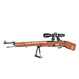 Myste Technik Gewehr Bausteine Bausatz, 715Teile 98K Scharfschützengewehr Spielzeug Gewehr Modell mit Kugeln & Schaumpfeile, Klemmbausteine Kompatibel mit Lego Technik