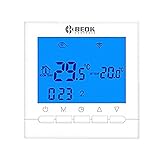 Beok WiFi Thermostat für Gas ​Boiler/Wasser Kessel Fußbodenheizung Raumthermostat Programmierbare Intelligente Wandthermostat Smart Temperature Controller AC220V 3A BOT-313 WiF