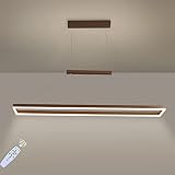LED Pendelleuchte Esszimmer Pendellampe Deckenlampe Modern Dimmbar Lampe Esstisch Wohnzimmer Hängelampe Vintage Hängeleuchte Deckenleuchte, L120*B20cm Kronleuchter Wohnzimmerleuchte E
