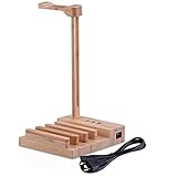 Pkfinrd Kopfhörer-Standholz-Kopfhörer-Stand-Universal-Lade-Kopfhörer-Aufhängerhalter for Gaming-Kopfhörer (Color : Wood, Size : One Size)