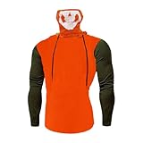 Gothic Maske Kapuzenpullover Herren Totenkopf mit Kapuze Sweatshirt Vintage Karneval Party Punk Hoodies Slim Fit Pullover Männer Winter Kapuzenjacke Solid Kapuzenpulli Elegant Kapuzen Sweatjack