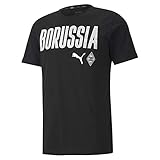 PUMA Herren, BMG ftblCORE Wording Tee T-shirt, Black-White, XXL