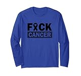 Fuck Cancer Ribbon Cute Cancer Sucks Strong Fighter Geschenk Lang