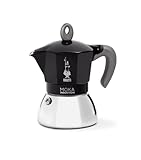 Bialetti 6934 New Moka Induction, Kaffeemaschine für Induktion geeignet, Aluminium/Stahl, 4 Tassen, Black