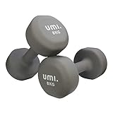 Amazon Brand - Umi - Fitness Hanteln 2er Set Kurzhanteln Übung Neopren Hantel für Frauen Männer Kinder 2x8KG