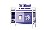 Hoppekids Purple Flower Etagenbett, Kiefer massiv, Lila, 70 x 160