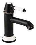 aquaSu® Waschtischarmatur Rina in schwarz mit Keramikkartusche, Einhebelmischer aus Messing, Ausdrucksstarke Armatur für Küchenspüle, Küchenarmatur in chrom 77934 0