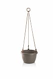 Erhard-Trading Hängeblumentopf Marina Blumenampel Selbstbewässerung 25cm (Taupe)