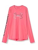 Under Armour Girls' Tech Big Logo Long Sleeve T-Shirt , Cerise (653)/Black , Youth M