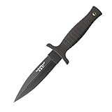 Smith and Wesson Herren Messer Stiefelmesser Schwarze Lederscheide mit Metall-Clip Gesamtlänge: 22.9 cm, 22,9